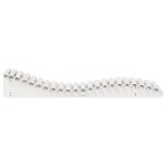 vidaXL Șezlong, alb, 205x60x31,5 cm, lemn masiv de pin