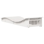 vidaXL Șezlong, alb, 205x60x31,5 cm, lemn masiv de pin