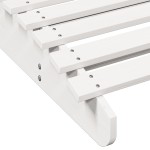 vidaXL Șezlong, alb, 205x60x31,5 cm, lemn masiv de pin