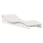 vidaXL Șezlonguri, 2 buc., alb, 205x60x31,5 cm, lemn masiv pin