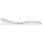 vidaXL Șezlonguri, 2 buc., alb, 205x60x31,5 cm, lemn masiv pin