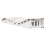 vidaXL Șezlonguri, 2 buc., alb, 205x60x31,5 cm, lemn masiv pin