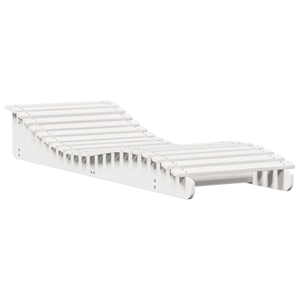 vidaXL Șezlong, alb, 205x70x31,5 cm, lemn masiv de pin