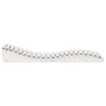 vidaXL Șezlong, alb, 205x70x31,5 cm, lemn masiv de pin