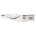 vidaXL Șezlong, alb, 205x70x31,5 cm, lemn masiv de pin