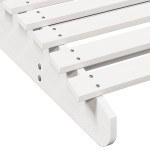 vidaXL Șezlong, alb, 205x70x31,5 cm, lemn masiv de pin