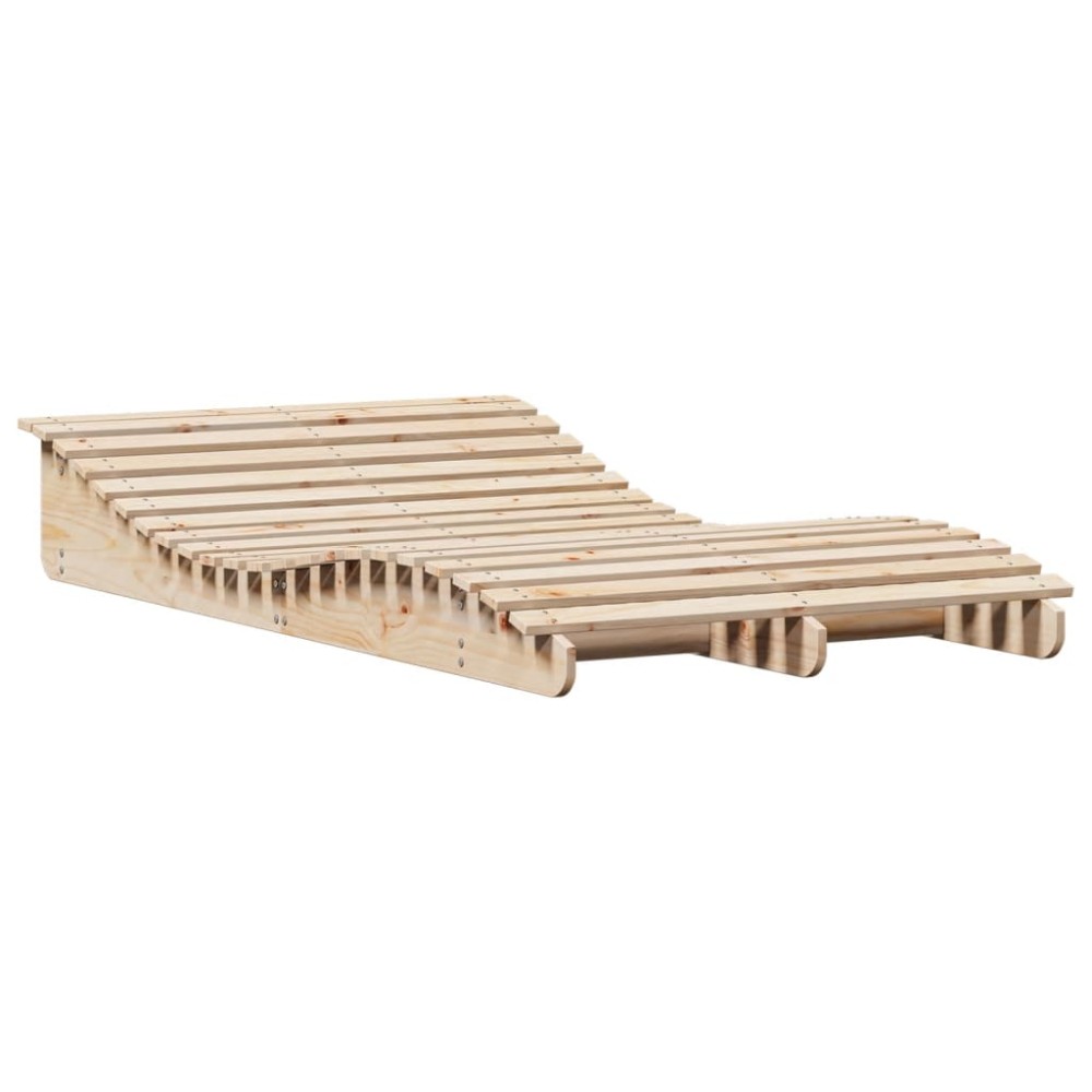 vidaXL Șezlong, 205x110x31,5 cm, lemn masiv de pin