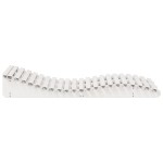 vidaXL Șezlong, alb, 205x110x31,5 cm, lemn masiv de pin