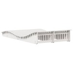 vidaXL Șezlong, alb, 205x110x31,5 cm, lemn masiv de pin