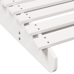vidaXL Șezlong, alb, 205x110x31,5 cm, lemn masiv de pin