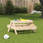 vidaXL Masă de picnic pentru copii, 88x97x52 cm, lemn masiv de pin