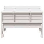 vidaXL Masă de picnic pentru copii alb 88x122x58 cm, lemn masiv de pin