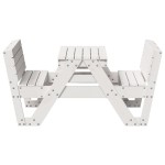 vidaXL Masă de picnic pentru copii alb 88x122x58 cm, lemn masiv de pin