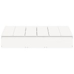 vidaXL Groapă de nisip cu capac, alb, 111x111x19,5 cm, lemn masiv pin