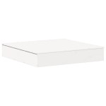 vidaXL Groapă de nisip cu capac, alb, 111x111x19,5 cm, lemn masiv pin