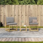 vidaXL Set mobilier de grădină, 3 piese, lemn de pin impregnat