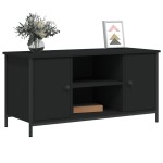 vidaXL Comodă TV, negru, 100x40x50 cm, lemn prelucrat