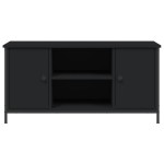 vidaXL Comodă TV, negru, 100x40x50 cm, lemn prelucrat