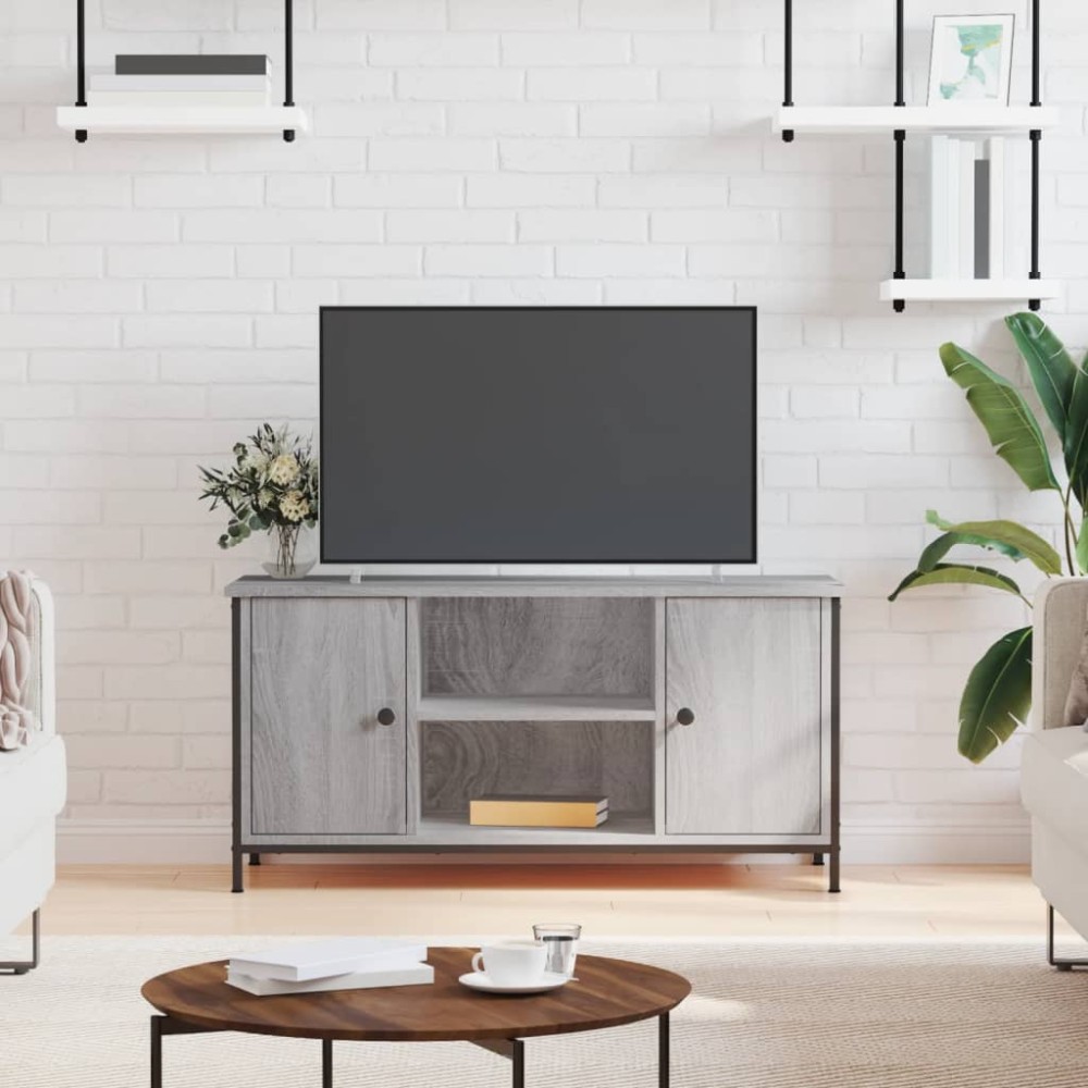 vidaXL Comodă TV, gri sonoma, 100x40x50 cm, lemn prelucrat
