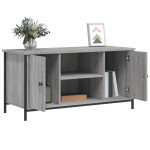 vidaXL Comodă TV, gri sonoma, 100x40x50 cm, lemn prelucrat vidaXL Comodă TV, gri sonoma, 100x40x50 cm, lemn prelucrat