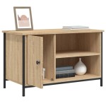 vidaXL Comodă TV, stejar sonoma, 80x40x50 cm, lemn prelucrat