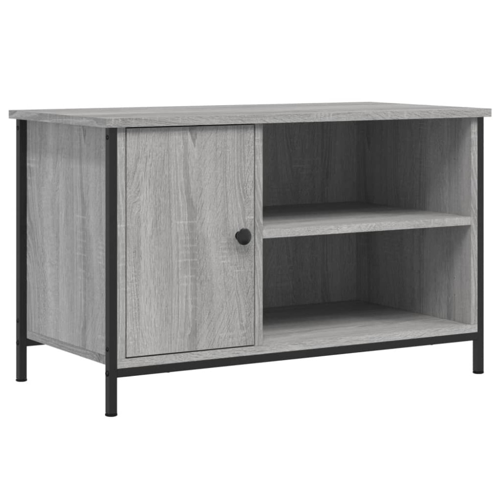 vidaXL Comodă TV, gri sonoma, 80x40x50 cm, lemn compozit