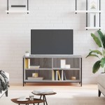 vidaXL Comodă TV, gri sonoma, 100x40x50 cm, lemn prelucrat vidaXL Comodă TV, gri sonoma, 100x40x50 cm, lemn prelucrat