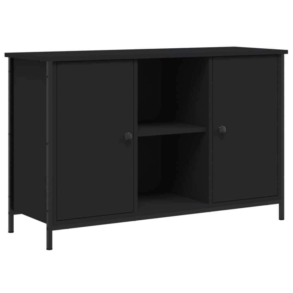 vidaXL Comodă TV, negru, 100x35x65 cm, lemn compozit