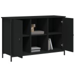 vidaXL Comodă TV, negru, 100x35x65 cm, lemn compozit