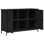vidaXL Comodă TV, negru, 100x35x65 cm, lemn compozit