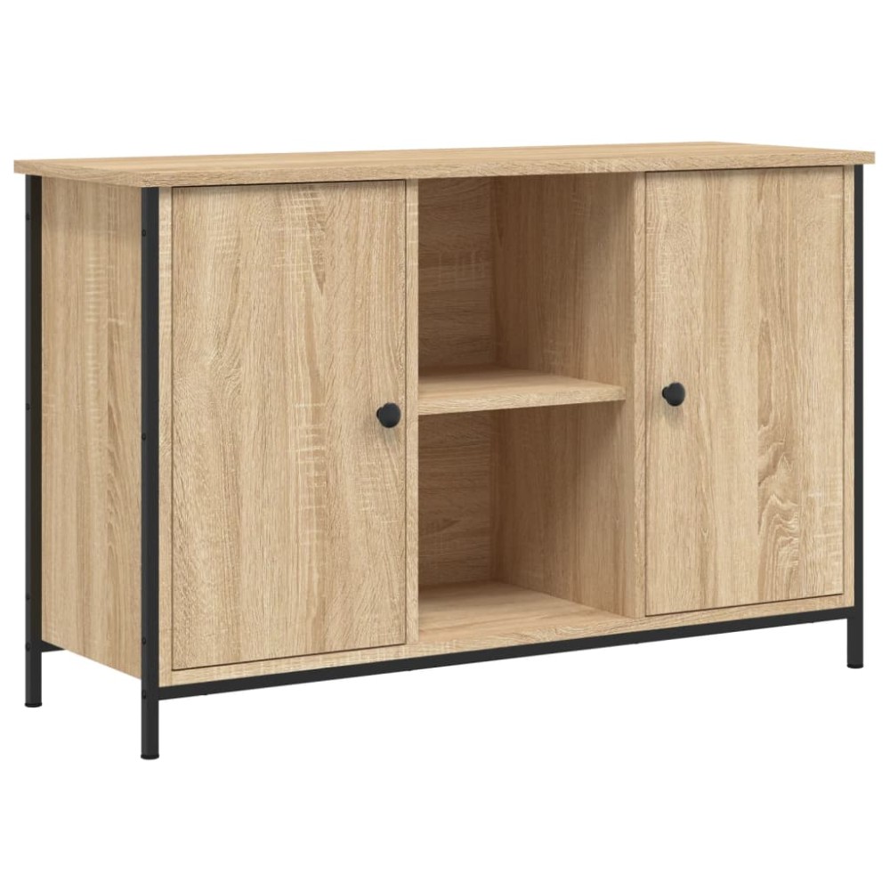 vidaXL Comodă TV, stejar sonoma, 100x35x65 cm, lemn compozit