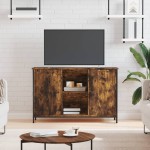vidaXL Comodă TV, stejar fumuriu, 100x35x65 cm, lemn compozit vidaXL Comodă TV, stejar fumuriu, 100x35x65 cm, lemn compozit