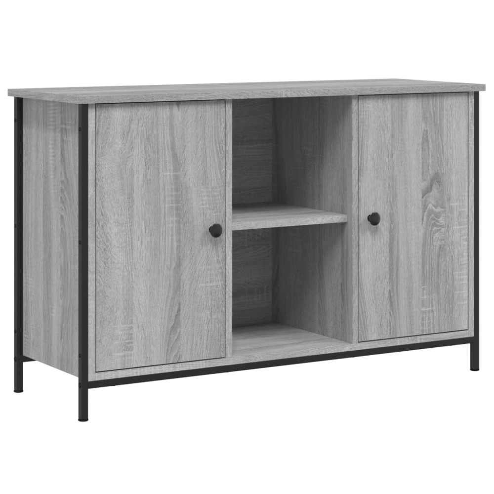 vidaXL Comodă TV, gri sonoma, 100x35x65 cm, lemn compozit