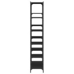 vidaXL Raft de cărți, negru, 100x32x170 cm, lemn prelucrat și fier vidaXL Raft de cărți, negru, 100x32x170 cm, lemn prelucrat și fier