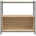 vidaXL Raft de cărți stejar sonoma 80x30x78,5cm lemn prelucrat și fier vidaXL Raft de cărți stejar sonoma 80x30x78,5cm lemn prelucrat și fier
