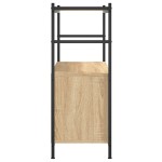 vidaXL Raft de cărți stejar sonoma 80x30x78,5cm lemn prelucrat și fier vidaXL Raft de cărți stejar sonoma 80x30x78,5cm lemn prelucrat și fier