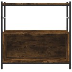 vidaXL Raft de cărți stejar afumat 80x30x78,5cm lemn prelucrat și fier vidaXL Raft de cărți stejar afumat 80x30x78,5cm lemn prelucrat și fier