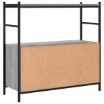 vidaXL Raft de cărți gri sonoma 80x30x78,5 cm lemn prelucrat și fier