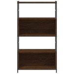 vidaXL Raft de cărți stejar maro 80x30x145,5 cm lemn prelucrat și fier vidaXL Raft de cărți stejar maro 80x30x145,5 cm lemn prelucrat și fier
