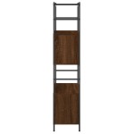 vidaXL Raft de cărți stejar maro 80x30x145,5 cm lemn prelucrat și fier vidaXL Raft de cărți stejar maro 80x30x145,5 cm lemn prelucrat și fier