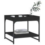 vidaXL Măsuță de cafea, negru, 49,5x49,5x45 cm, lemn prelucrat vidaXL Măsuță de cafea, negru, 49,5x49,5x45 cm, lemn prelucrat