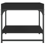 vidaXL Măsuță de cafea, negru, 49,5x49,5x45 cm, lemn prelucrat vidaXL Măsuță de cafea, negru, 49,5x49,5x45 cm, lemn prelucrat