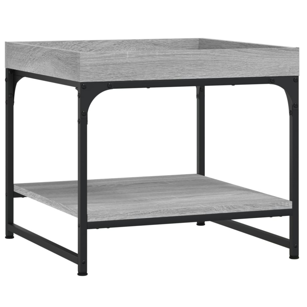 vidaXL Masă de cafea, gri sonoma, 49,5x49,5x45 cm, lemn compozit