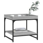 vidaXL Masă de cafea, gri sonoma, 49,5x49,5x45 cm, lemn compozit