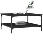 vidaXL Măsuță de cafea, negru, 80x80x40 cm, lemn prelucrat vidaXL Măsuță de cafea, negru, 80x80x40 cm, lemn prelucrat