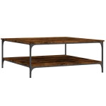 vidaXL Măsuță de cafea stejar fumuriu 100x100x40 cm din lemn prelucrat