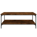 vidaXL Măsuță de cafea stejar fumuriu 100x100x40 cm din lemn prelucrat