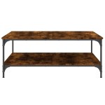 vidaXL Măsuță de cafea stejar fumuriu 100x100x40 cm din lemn prelucrat