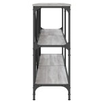 vidaXL Masă consolă, gri sonoma, 160x30x75 cm, lemn prelucrat și fier
