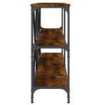 vidaXL Masă consolă stejar afumat 180x30x75 cm lemn prelucrat și fier